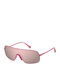 Polaroid Unisex Sunglasses with Pink Metal Frame and Pink Mirror Lens