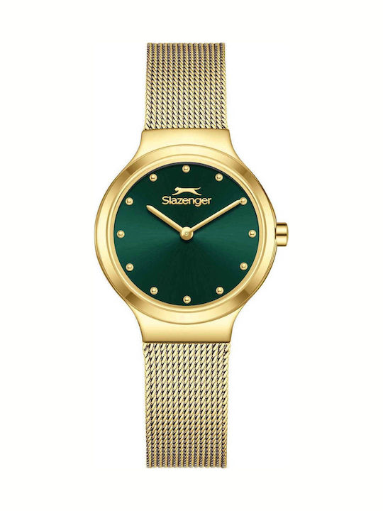 Slazenger Women's Watch with Gold Metal Bracelet
