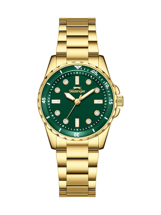 Slazenger Women's Watch with Gold Metal Bracelet