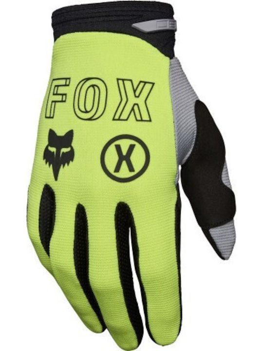 Fox 180 Flow Καλοκαιρινά Ανδρικά Γάντια Μotocross Κίτρινα
