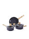 Lamart Cookware Set of Aluminum with Non-stick Coating 5pcs