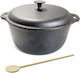 Cast Iron Pot Lid Wooden Spoon 7 L Perfect Home