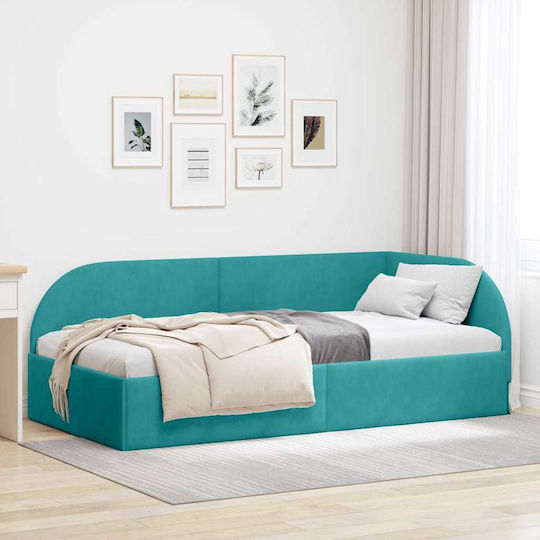 Kinderbett Bett Einzel für Matratze 90x200cm Türkis