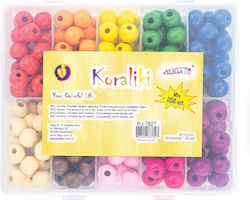 Colorful Wooden Beads 10 Mm In A Box 250 Pieces 10 Colors Aliga
