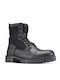 Leder Schwarz Herrenstiefel