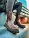 Leder Braun Chelsea Stiefeletten