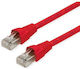 Telegärtner S/FTP Cat.6a (Gigabit) Καλώδιο Δικτύου Ethernet 7m Κόκκινο