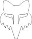 Fox Kopf 7" Die Cut Vinyl Dekorative Aufkleber