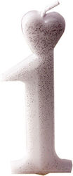 Silver Candle Number 1 Lumea