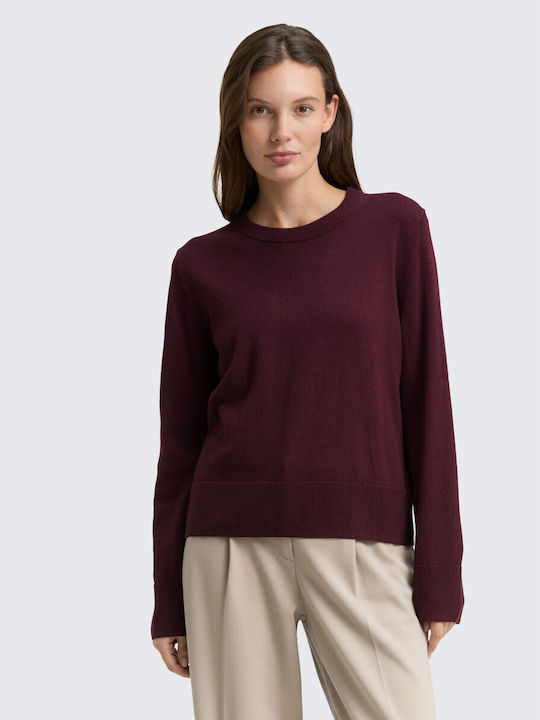 Tom Tailor Damen Baumwollpullover Burgundisch