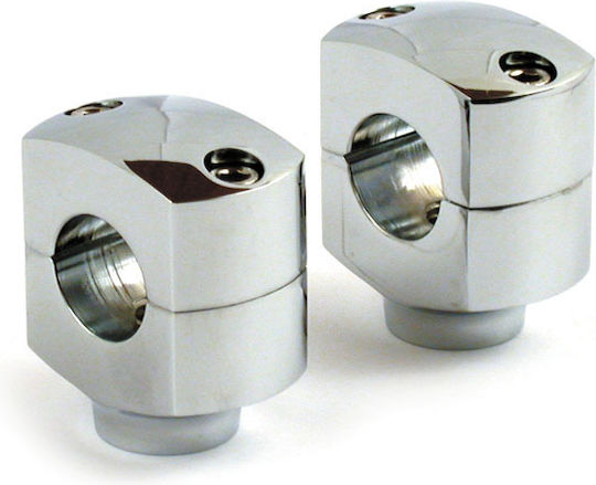 Motorcycle Handlebar Mounts 1-1/4" Harley Davidson '73-'02 Big Twin Twin Cam B Xl Sportster Rise Domed Risers