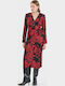 Midi Damenkleid Wickel Rotes