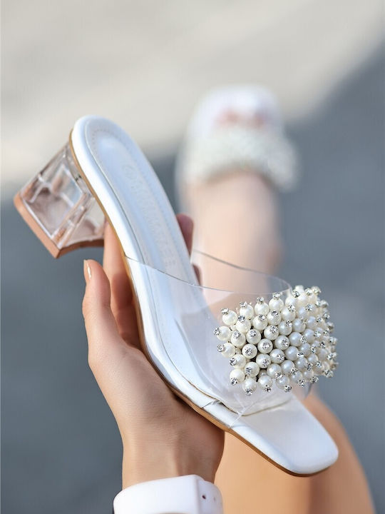 Erbil Shoes Δερμάτινα Mules Λευκά