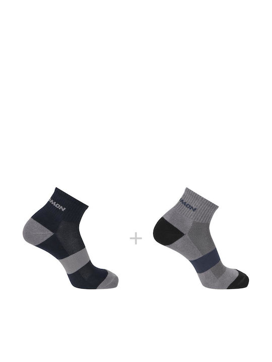 Salomon Evasion Running Socks Blue 2 Pairs