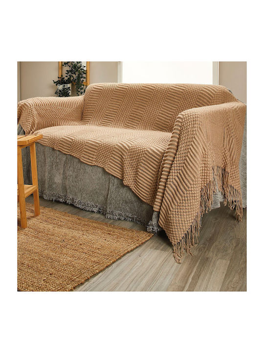 Whitegg Fleece Blanket Sofa with Fringes 130x18...