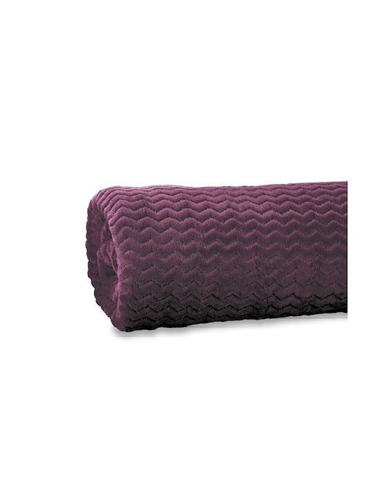 Whitegg AW2026 Fleece Decke Einzeln 160x220cm Lila