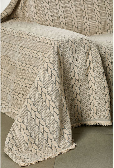 Whitegg Ριχτάρι Πολυθρόνας Chenille 180x180εκ. 6-ecru