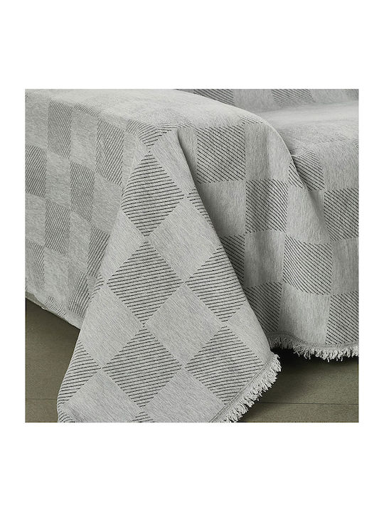 Whitegg Ριχτάρι Τριθέσιου Καναπέ Chenille 180x280εκ. 1-l.grey