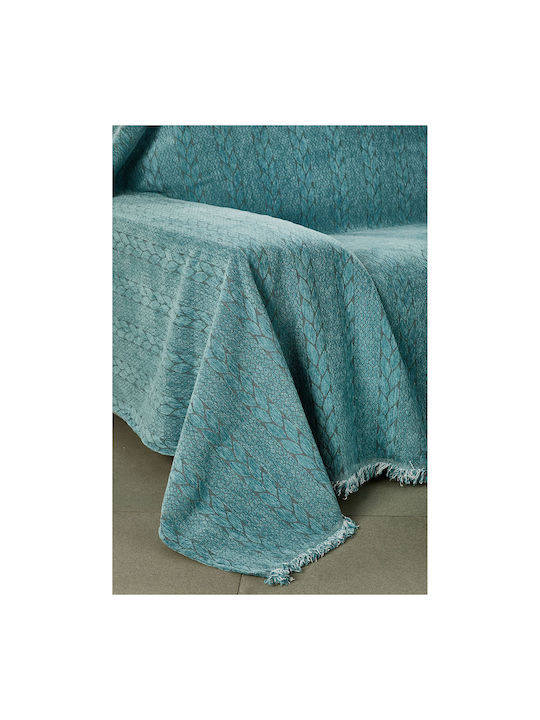 Whitegg Four-Seater Sofa Throw Chenille 180x320cm 3-Petrol Blue