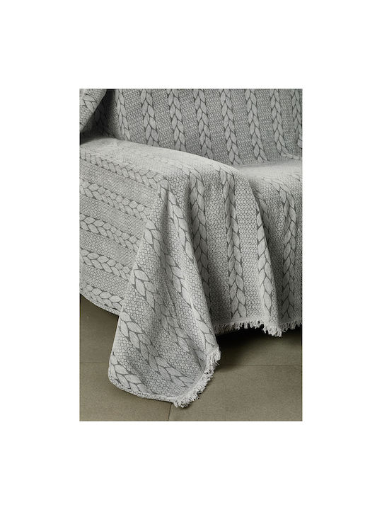 Whitegg Ριχτάρι Τριθέσιου Καναπέ Chenille 180x280εκ. 2-grey