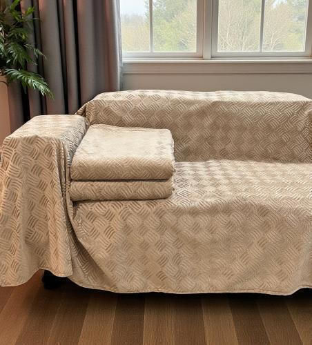 Linea Home Rafles Риχтари Фотьойл Жакард 180x160см Тъмнобежов