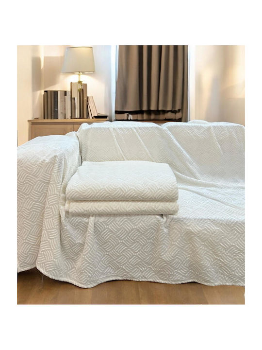 Linea Home Rafles Ριχτάρι Πολυθρόνας 180x160εκ. Εκρού LH2025150-1