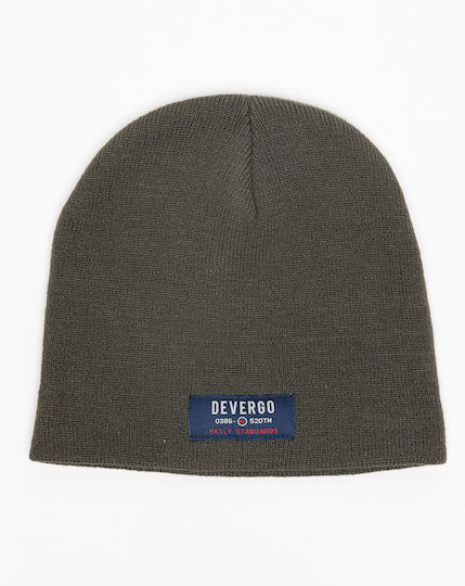 Beanie Unisex Σκούφος Πλεκτός σε Χακί χρώμα