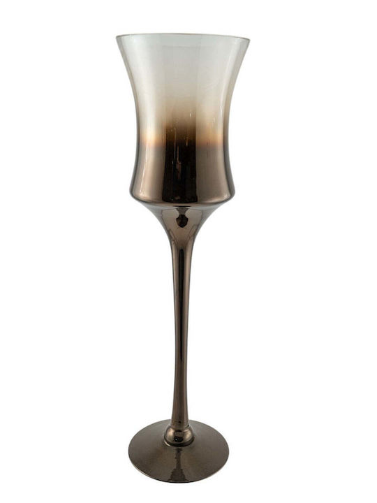 Zen Collection Kerzenhalter Glas in Silber Farb...