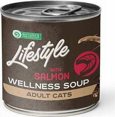 Nature's Protection Nassfutter für Erwachsene Katzen mit Lachs 140gr