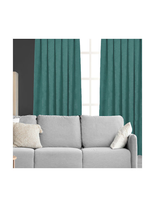 Whitegg Curtain with Grommet K0210 Petrol Blue 270x280cm