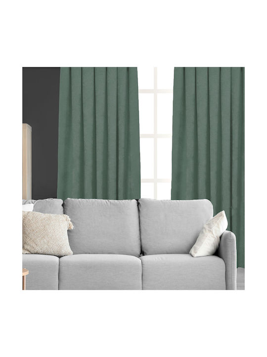 Whitegg Curtain with Grommet K0210 Green 270x280cm