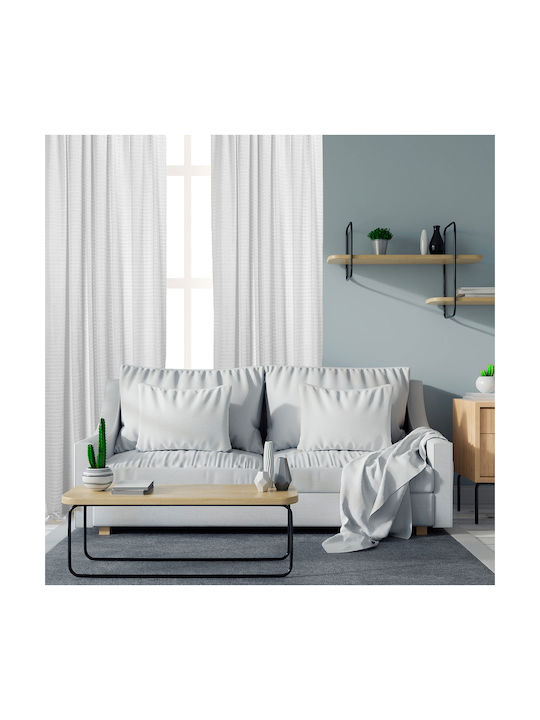 Whitegg Curtain with Pencil Pleat K0214 White 270x280cm