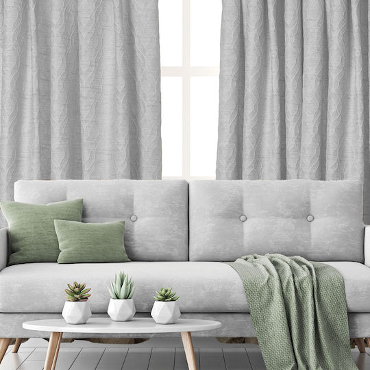 Whitegg Curtain with Pencil Pleat K0215 Gray 270x280cm