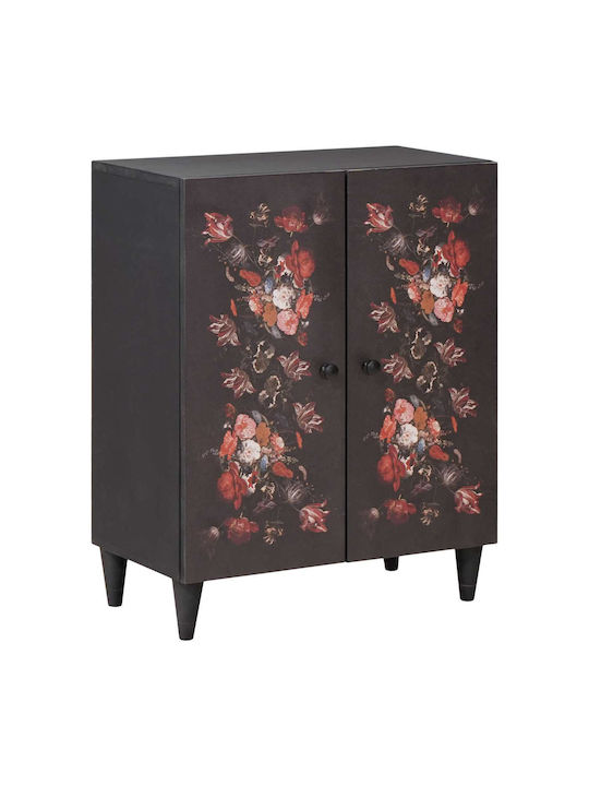 Wooden Chest of Drawers with 2 Drawers Colorful 60x33.4x75.1cm