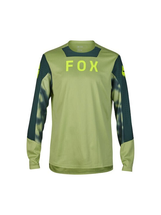 Fox Defend Lange Ärmel Radtrikot Grün