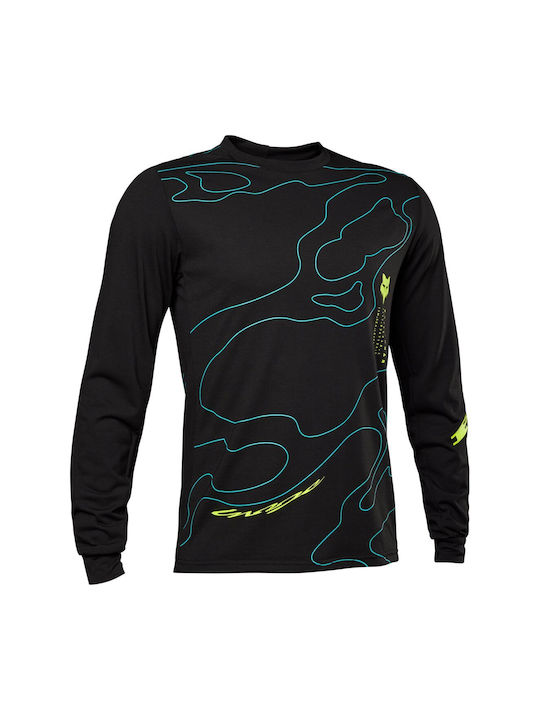 Fox Ranger Lange Ärmel Radtrikot Schwarz