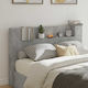 vidaXL Wooden Bed Headboard Gray 160x103.5cm