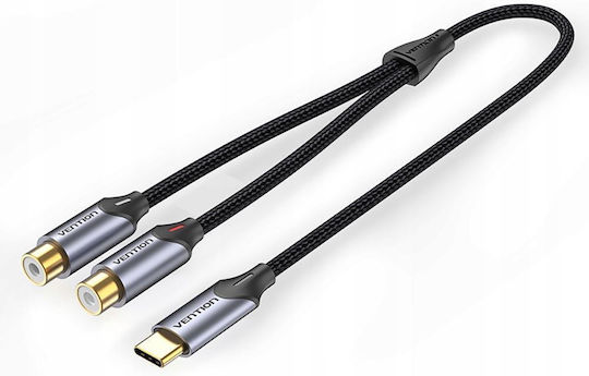 Vention Male Regular USB to Type-C Cable Γκρι -43936