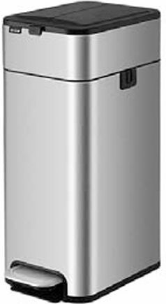 Delta Cleaning Inox Καλαθάκι Μπάνιου Soft Close 20lt Ασημί