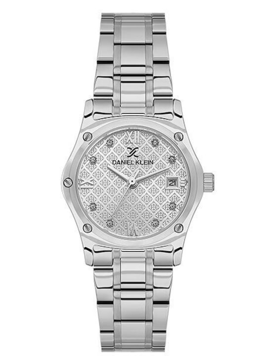 Daniel Klein Γυναικείο Ρολόι 29mm Μπαταρίας με Ασημί Μεταλλικό Μπρασελέ