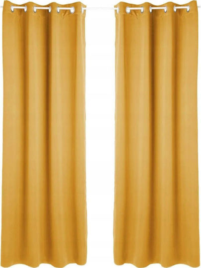 Atmosphera Vorhänge Verdunkelung mit Grommets Gelbe 135x240cm