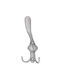 Import Hellas Wall Hanger Metal 3 Hooks Silver 8x19cm