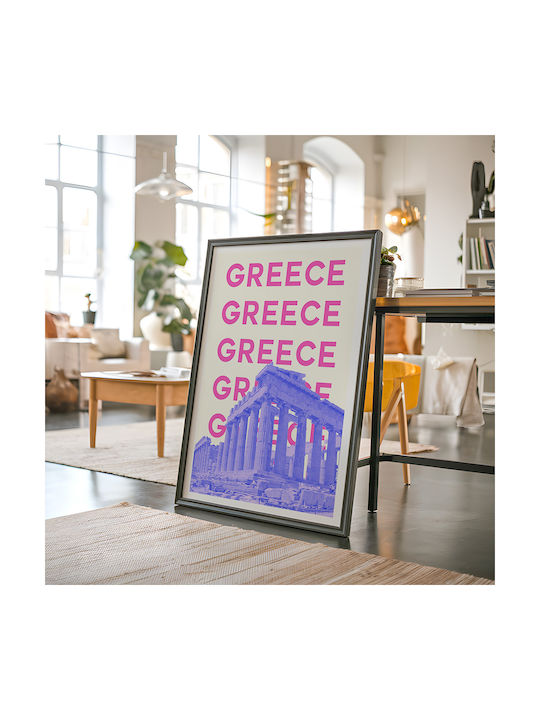Poster Greece Pop Art Pst25507 21cm X 30cm Μαύρ...