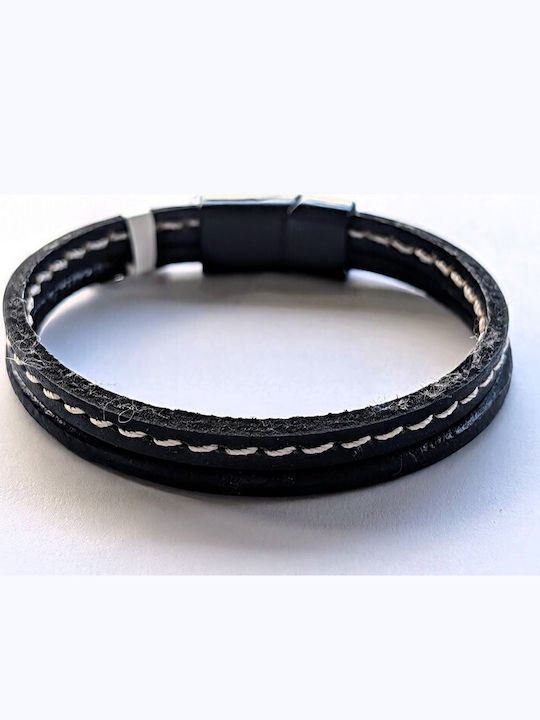 Chrysostomos Herren Armband aus Leder 17cm