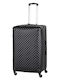 Greenwich Polo Club Large Hard Travel Suitcase Black with 4 Wheels Height 75cm