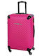 Das Home Reisekoffer Hart Fuchsie mit 4 Räder Höhe 55cm