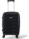 Seagull Cabin Travel Suitcase Hard Black with 4 Wheels Height 55cm SG180-S-55-Black