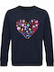 Kinder-Sweatshirt French Navy Kpop Demon Hunters Heart Design