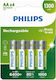 Philips Baterii Reîncărcabile 4buc