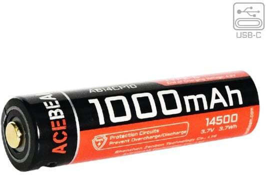 Acebeam Επαναφορτιζόμενη Μπαταρία 14500 Li-ion 1000mAh